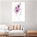 Picture of Purple and Pink Floral Figurative _GroupedProduct_Rectangle_Portrait_Canvas_