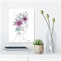 Picture of Purple and Green Flroal Figurative _GroupedProduct_Rectangle_Portrait_Canvas_