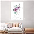 Picture of Purple and Green Flroal Figurative _GroupedProduct_Rectangle_Portrait_Canvas_