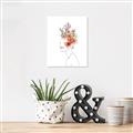 Picture of Orange Floral Figurative _GroupedProduct_Rectangle_Portrait_Canvas_