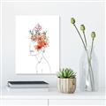 Picture of Orange Floral Figurative _GroupedProduct_Rectangle_Portrait_Canvas_