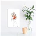 Picture of Orange Floral Figurative _GroupedProduct_Rectangle_Portrait_Canvas_
