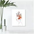 Picture of Orange Floral Figurative _GroupedProduct_Rectangle_Portrait_Canvas_
