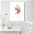 Picture of Orange Floral Figurative _GroupedProduct_Rectangle_Portrait_Canvas_