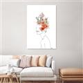Picture of Orange Floral Figurative _GroupedProduct_Rectangle_Portrait_Canvas_