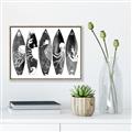 Picture of B&W Surfboards _GroupedProduct_Rectangle_Landscape_Canvas_Framed_