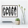 Picture of B&W Surfboards _GroupedProduct_Rectangle_Landscape_Canvas_Framed_