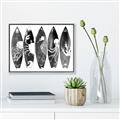 Picture of B&W Surfboards _GroupedProduct_Rectangle_Landscape_Canvas_Framed_