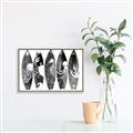Picture of B&W Surfboards _GroupedProduct_Rectangle_Landscape_Canvas_Framed_