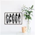 Picture of B&W Surfboards _GroupedProduct_Rectangle_Landscape_Canvas_Framed_
