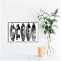 Picture of B&W Surfboards _GroupedProduct_Rectangle_Landscape_Canvas_Framed_