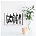 Picture of B&W Surfboards _GroupedProduct_Rectangle_Landscape_Canvas_Framed_