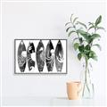 Picture of B&W Surfboards _GroupedProduct_Rectangle_Landscape_Canvas_Framed_