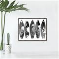 Picture of B&W Surfboards _GroupedProduct_Rectangle_Landscape_Canvas_Framed_