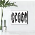 Picture of B&W Surfboards _GroupedProduct_Rectangle_Landscape_Canvas_Framed_
