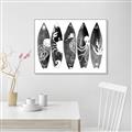 Picture of B&W Surfboards _GroupedProduct_Rectangle_Landscape_Canvas_Framed_
