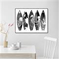 Picture of B&W Surfboards _GroupedProduct_Rectangle_Landscape_Canvas_Framed_