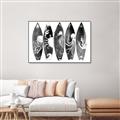 Picture of B&W Surfboards _GroupedProduct_Rectangle_Landscape_Canvas_Framed_