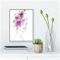 Picture of Purple and Pink Floral Figurative _GroupedProduct_Rectangle_Portrait_Canvas_Framed_