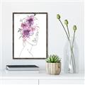 Picture of Purple and Pink Floral Figurative _GroupedProduct_Rectangle_Portrait_Canvas_Framed_