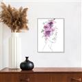 Picture of Purple and Pink Floral Figurative _GroupedProduct_Rectangle_Portrait_Canvas_Framed_