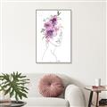 Picture of Purple and Pink Floral Figurative _GroupedProduct_Rectangle_Portrait_Canvas_Framed_