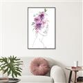 Picture of Purple and Pink Floral Figurative _GroupedProduct_Rectangle_Portrait_Canvas_Framed_