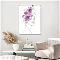 Picture of Purple and Pink Floral Figurative _GroupedProduct_Rectangle_Portrait_Canvas_Framed_