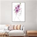 Picture of Purple and Pink Floral Figurative _GroupedProduct_Rectangle_Portrait_Canvas_Framed_