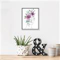 Picture of Purple and Green Flroal Figurative _GroupedProduct_Rectangle_Portrait_Canvas_Framed_