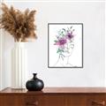 Picture of Purple and Green Flroal Figurative _GroupedProduct_Rectangle_Portrait_Canvas_Framed_