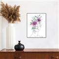 Picture of Purple and Green Flroal Figurative _GroupedProduct_Rectangle_Portrait_Canvas_Framed_