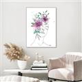Picture of Purple and Green Flroal Figurative _GroupedProduct_Rectangle_Portrait_Canvas_Framed_