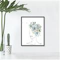 Picture of Green Floral Figurative _GroupedProduct_Rectangle_Portrait_Canvas_Framed_