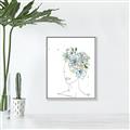 Picture of Green Floral Figurative _GroupedProduct_Rectangle_Portrait_Canvas_Framed_