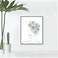 Picture of Green Floral Figurative _GroupedProduct_Rectangle_Portrait_Canvas_Framed_