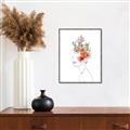 Picture of Orange Floral Figurative _GroupedProduct_Rectangle_Portrait_Canvas_Framed_