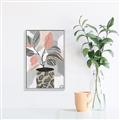 Picture of Color Block Plants II _GroupedProduct_Rectangle_Portrait_Canvas_Framed_