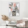 Picture of Color Block Plants II _GroupedProduct_Rectangle_Portrait_Canvas_Framed_