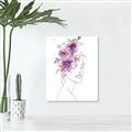 Picture of Purple and Pink Floral Figurative _GroupedProduct_Rectangle_Portrait_Unframed_Print_Only_