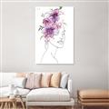 Picture of Purple and Pink Floral Figurative _GroupedProduct_Rectangle_Portrait_Unframed_Print_Only_