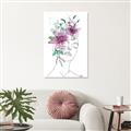 Picture of Purple and Green Flroal Figurative _GroupedProduct_Rectangle_Portrait_Unframed_Print_Only_