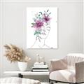 Picture of Purple and Green Flroal Figurative _GroupedProduct_Rectangle_Portrait_Unframed_Print_Only_