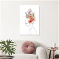 Picture of Orange Floral Figurative _GroupedProduct_Rectangle_Portrait_Unframed_Print_Only_