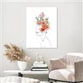 Picture of Orange Floral Figurative _GroupedProduct_Rectangle_Portrait_Unframed_Print_Only_