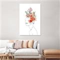 Picture of Orange Floral Figurative _GroupedProduct_Rectangle_Portrait_Unframed_Print_Only_