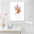 Picture of Orange Floral Figurative _GroupedProduct_Rectangle_Portrait_Unframed_Print_Only_