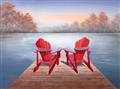 Picture of Red Muskoka Chairs _GroupedProduct_Rectangle_Landscape_Unframed_Print_Only_