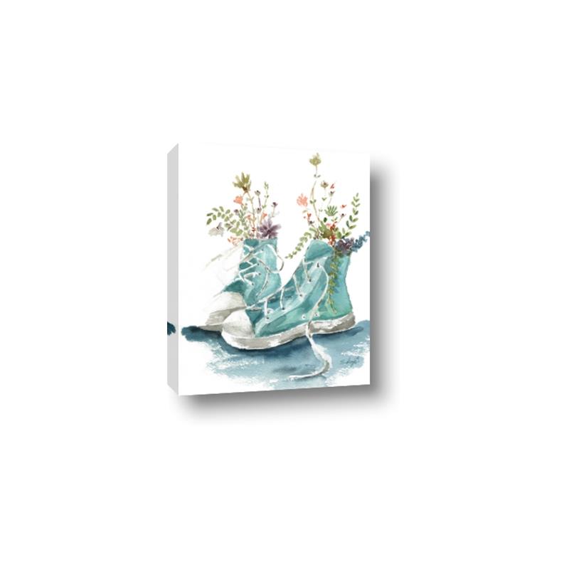 Picture of Teal Shoe Garden  _GroupedProduct_Rectangle_Portrait_Canvas_