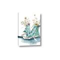 Picture of Teal Shoe Garden  _GroupedProduct_Rectangle_Portrait_Canvas_